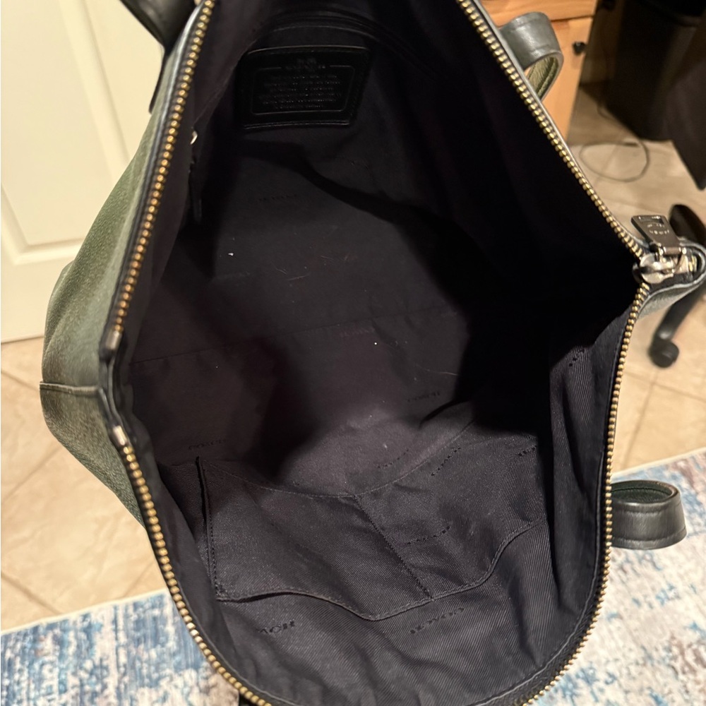 Coach Iridescent Tote Bag - Purple and Olive - Picture 3 of 5